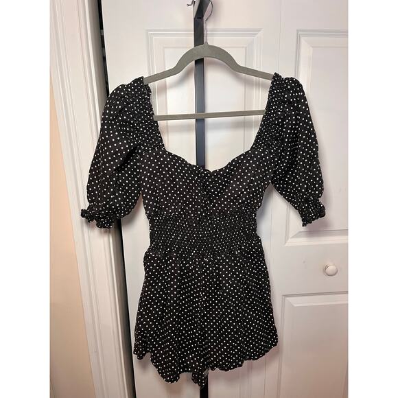 Weworewhat Smocked Linen Romper - Picture 3 of 6